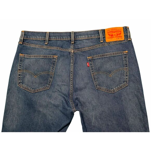 Levis 511 Jeans W40 L30 Mens Blue Denim Pants Stretch Distressed Straight Slim - Picture 4 of 12
